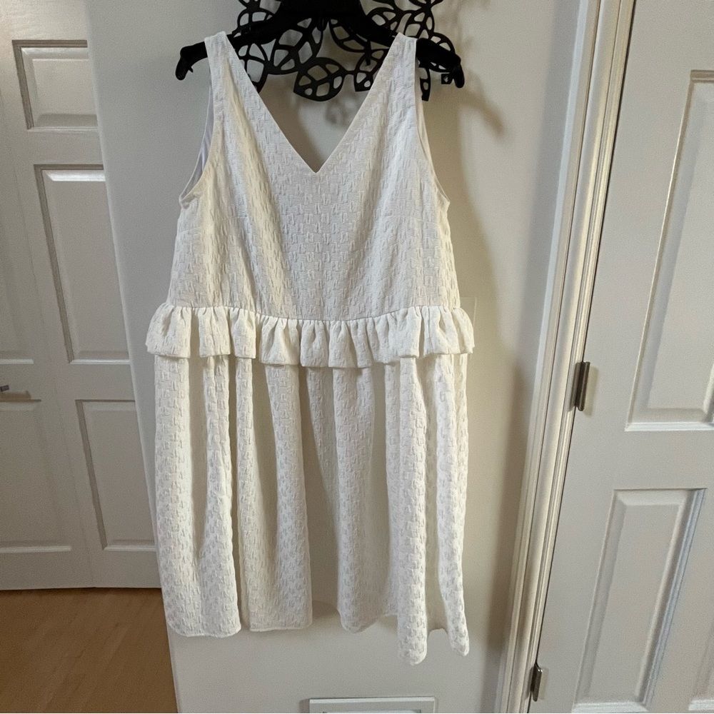Naya Rea Mila Peplum Midi Fairy Peasant Boho Dress in White 12 NWOT - Picture 3 of 12